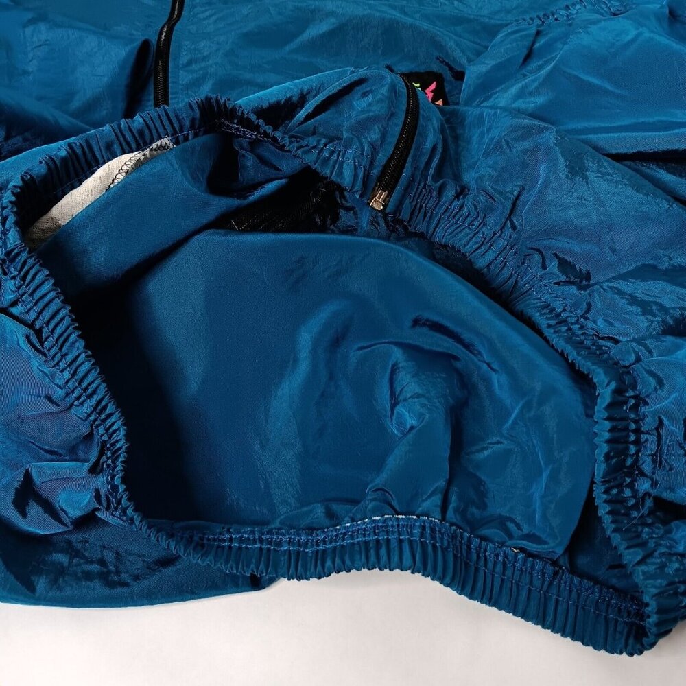 Surf Style Windbreaker Jacket 1 Size Myrtle Beach Chevy Pickup Blue Vintage Zip - Picture 14 of 14